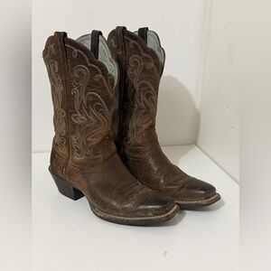 Ariat | Brown All Leather Square Toe Cowboy Boots - Size Woman’s 7
